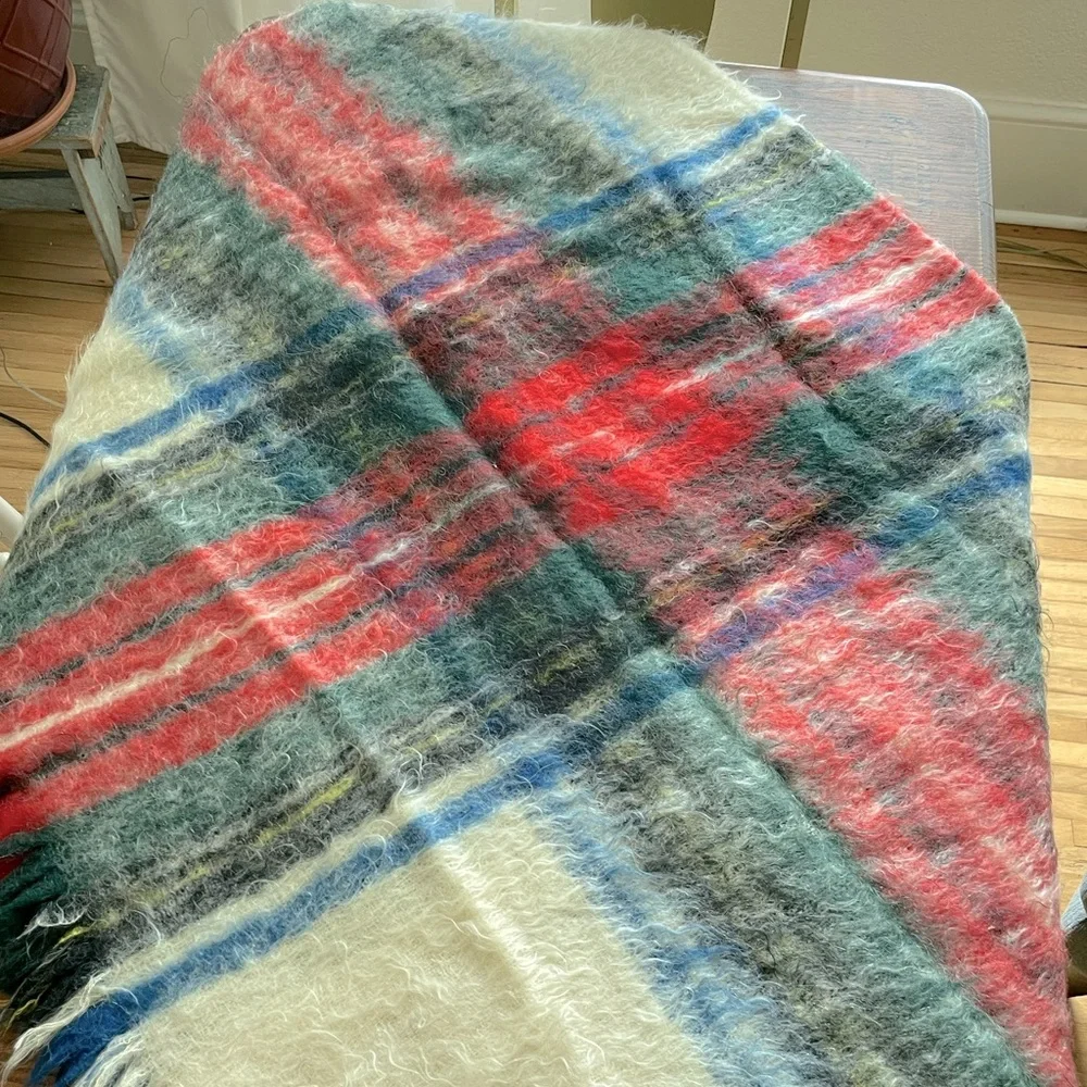 Vintage Glen Cree Mohair Blanket Scotland 75”x50”